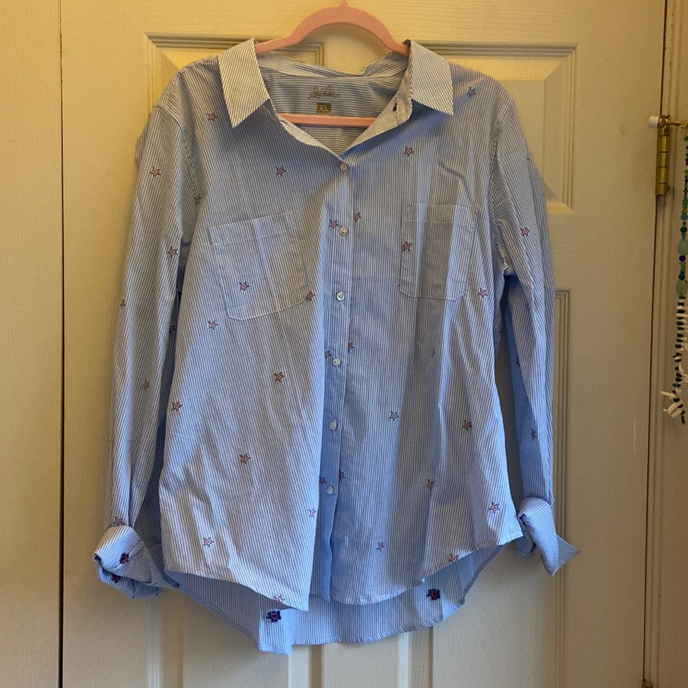 Sea View Button Down Lilly Pulitzer XL NWT